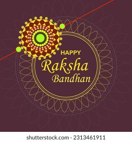 Happy Raksha Bandhan Vector Illustration Hand Draw Creative Design  Background Rakshasutra with typography