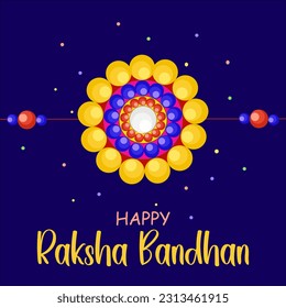 Happy Raksha Bandhan Vector Illustration Hand Draw Creative Design  Background Rakshasutra with typography