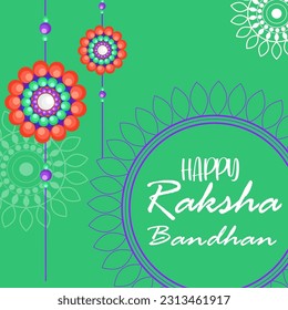 Happy Raksha Bandhan Vector Illustration Hand Draw Creative Design  Background Rakshasutra with typography