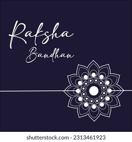 Happy Raksha Bandhan Vector Illustration Hand Draw Creative Design  Background Rakshasutra with typography