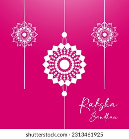 Happy Raksha Bandhan Vector Illustration Hand Draw Creative Design  Background Rakshasutra with typography