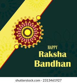 Happy Raksha Bandhan Vector Illustration Hand Draw Creative Design  Background Rakshasutra with typography