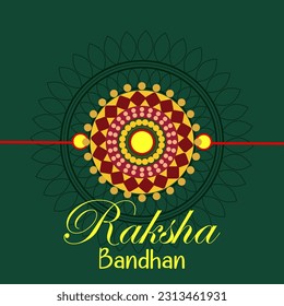 Happy Raksha Bandhan Vector Illustration Hand Draw Creative Design  Background Rakshasutra with typography