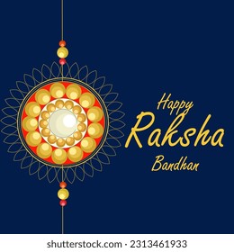 Happy Raksha Bandhan Vector Illustration Hand Draw Creative Design  Background Rakshasutra with typography