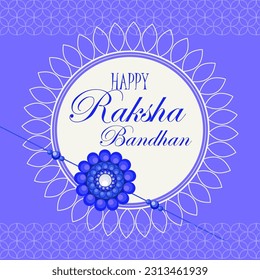 Happy Raksha Bandhan Vector Illustration Hand Draw Creative Design  Background Rakshasutra with typography