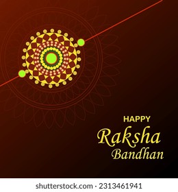 Happy Raksha Bandhan Vector Illustration Hand Draw Creative Design  Background Rakshasutra with typography