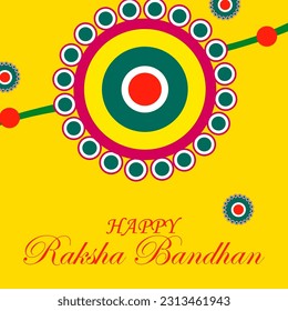 Happy Raksha Bandhan Vector Illustration Hand Draw Creative Design  Background Rakshasutra with typography