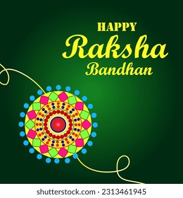 Happy Raksha Bandhan Vector Illustration Hand Draw Creative Design  Background Rakshasutra with typography