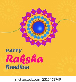 Happy Raksha Bandhan Vector Illustration Hand Draw Creative Design  Background Rakshasutra with typography