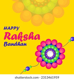 Happy Raksha Bandhan Vector Illustration Hand Draw Creative Design  Background Rakshasutra with typography