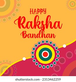 Happy Raksha Bandhan Vector Illustration Hand Draw Creative Design  Background Rakshasutra with typography