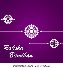 Happy Raksha Bandhan Vector Illustration Hand Draw Creative Design  Background Rakshasutra with typography