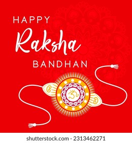 Happy Raksha Bandhan Vector Illustration Hand Draw Creative Design  Background Rakshasutra with typography