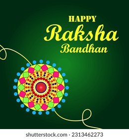 Happy Raksha Bandhan Vector Illustration Hand Draw Creative Design  Background Rakshasutra with typography