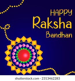 Happy Raksha Bandhan Vector Illustration Hand Draw Creative Design  Background Rakshasutra with typography