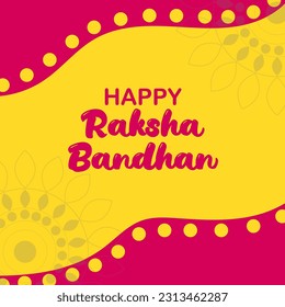 Happy Raksha Bandhan Vector Illustration Hand Draw Creative Design  Background Rakshasutra with typography