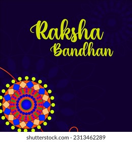 Happy Raksha Bandhan Vector Illustration Hand Draw Creative Design  Background Rakshasutra with typography