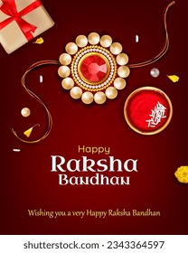 happy raksha bandhan wishes banner rakhi festival celebration creative poster design