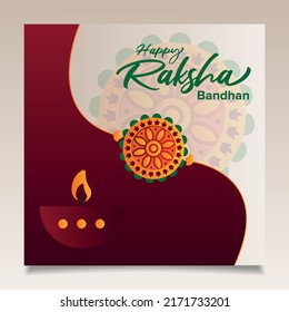 Happy Raksha Bandhan Wishes Design Template