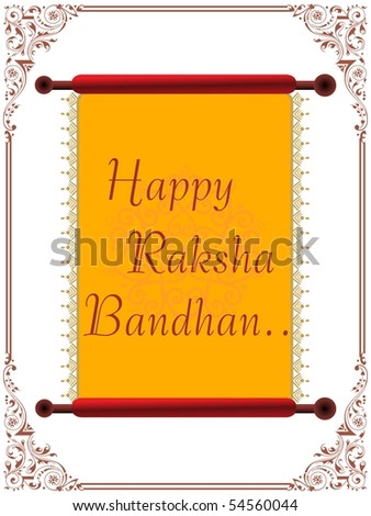 happy rakshabandhan letterpad with creative border background