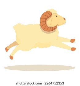 Happy ram icon cartoon vector. Goat animal. Nature wildlife