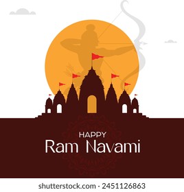 Happy Ram Navami Colourful social media port design