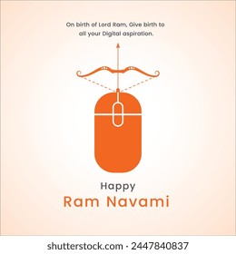 Happy Ram Navami creative vector illustration digital Ram Navami wishes Modern Ram Navami wishes