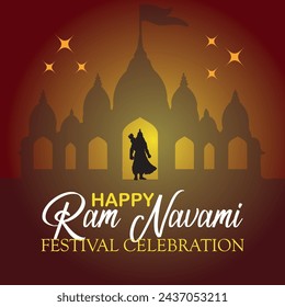  Happy Ram Navami cultural Banner Hindu festival vertical post wishes celebration card Ram Navami celebration background Indian Hinduism Festival Social Media Banner Free Vector

