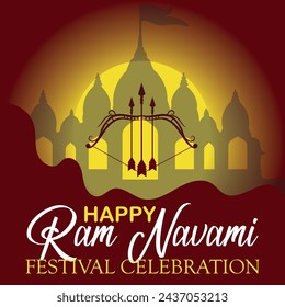  Happy Ram Navami cultural Banner Hindu festival vertical post wishes celebration card Ram Navami celebration background Indian Hinduism Festival Social Media Banner Free Vector

