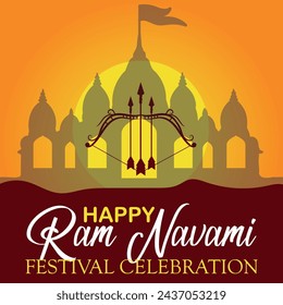  Happy Ram Navami cultural Banner Hindu festival vertical post wishes celebration card Ram Navami celebration background Indian Hinduism Festival Social Media Banner Free Vector

