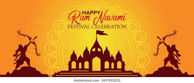  Happy Ram Navami cultural Banner Hindu festival vertical post wishes celebration card Ram Navami celebration background Indian Hinduism Festival Social Media Banner Free Vector

