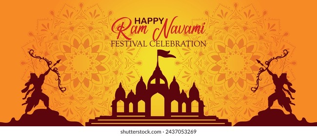  Happy Ram Navami cultural Banner Hindu festival vertical post wishes celebration card Ram Navami celebration background Indian Hinduism Festival Social Media Banner Free Vector

