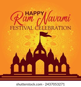  Happy Ram Navami cultural Banner Hindu festival vertical post wishes celebration card Ram Navami celebration background Indian Hinduism Festival Social Media Banner Free Vector

