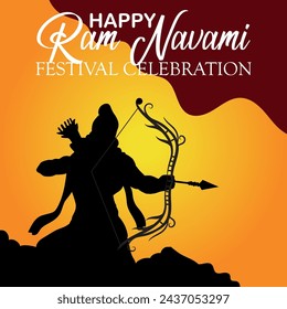  Happy Ram Navami cultural Banner Hindu festival vertical post wishes celebration card Ram Navami celebration background Indian Hinduism Festival Social Media Banner Free Vector

