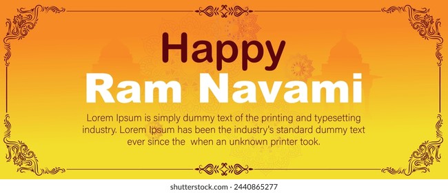 Happy Ram Navami cultural Banner Hindu festival vertical post wishes celebration card Ram Navami celebration background
