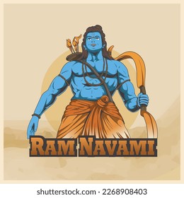 Happy Ram Navami Festival of India Vektor