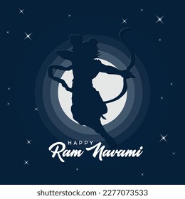 Happy Ram Navami festival of India. Ram Navami Indian festival banner design template.