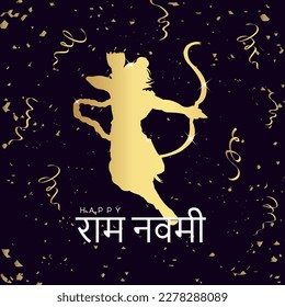 Happy Ram Navami festival of India. Ram Navami Indian festival banner design template.