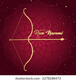 Happy Ram Navami festival of India. Ram Navami Indian festival banner design template.