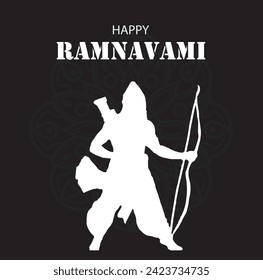  Happy Ram Navami Festival of India, Hindu Lord Rama Illustration, Shree Ram Birthday Celebration