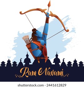 Happy Ram navami festival of India. abstract vector illustration design