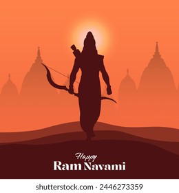 Happy Ram Navami festival of India Social Media Post