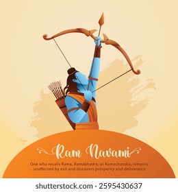 Happy Ram Navami  festival of India. abstract vector illustration design