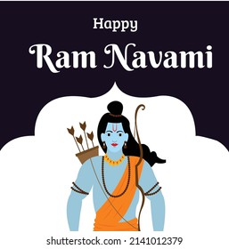 Happy Ram Navami Festival Vector Illustration
