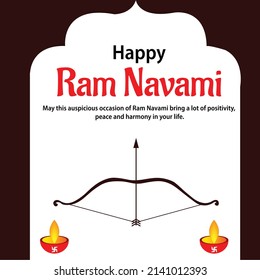 Happy Ram Navami Festival Vector Illustration