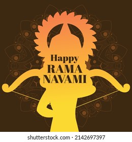Happy Ram Navami , a Hindu festival banner design template. 