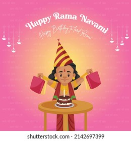 Happy Ram Navami , a Hindu festival banner design template. 