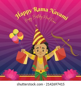 Happy Ram Navami , a Hindu festival banner design template. 
