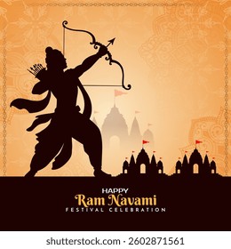 Happy Ram Navami Indian cultural festival background vector