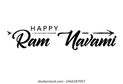 Feliz Ram Navami. Anuncio de Vector Ram Navami en fondo aislado. Vector Ram Navami textos